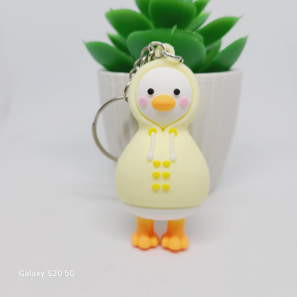 Cute Duck Keychain Yellow Hoodie Bag Charm Accessory Gift For Her NWOT